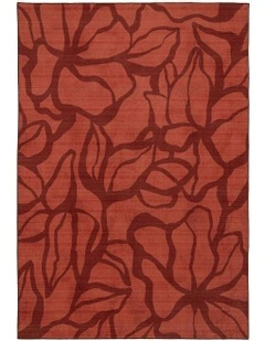 Beckton Printed Washable Rug in Red