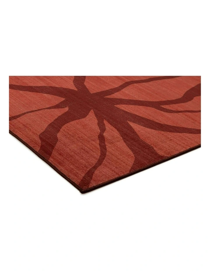 Beckton Printed Washable Rug in Red image 2