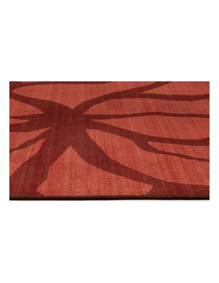 Beckton Printed Washable Rug in Red image 3