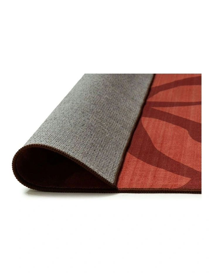 Beckton Printed Washable Rug in Red image 4