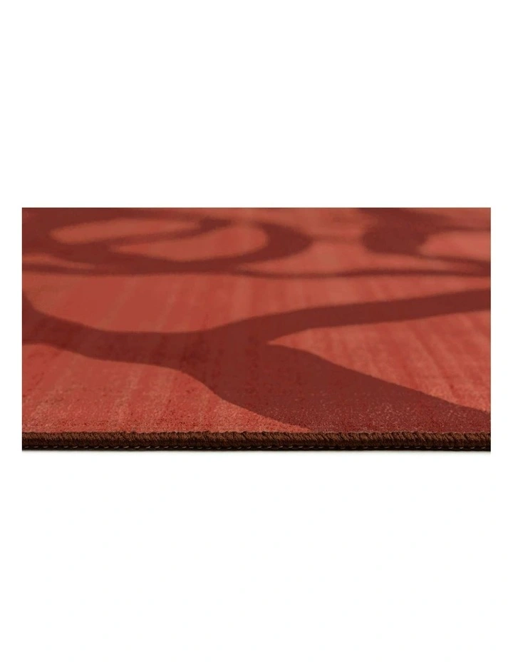 Beckton Printed Washable Rug in Red image 5