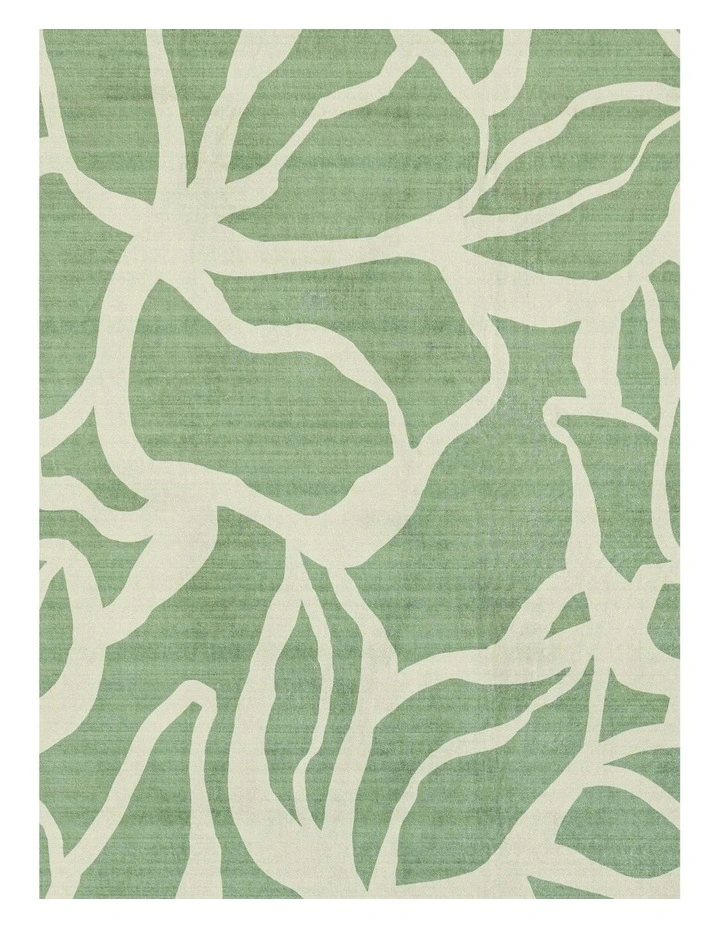Farringdon Printed Washable Rug in Green image 6