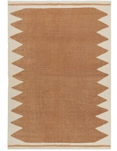Astor Printed Washable Rug in Brown