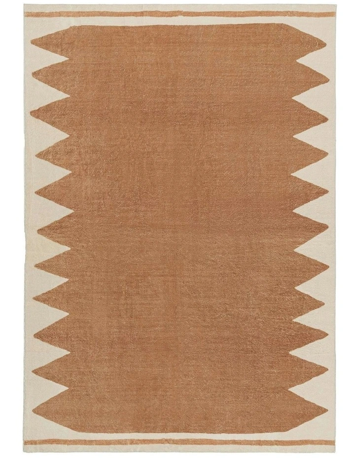 Astor Printed Washable Rug in Brown image 1