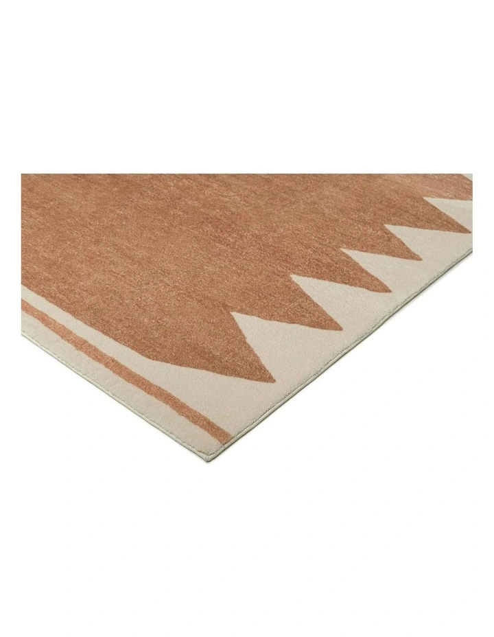 Astor Printed Washable Rug in Brown image 2