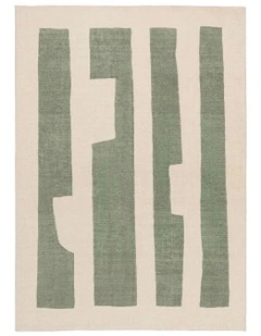 Edenwald Printed Washable Rug in Green
