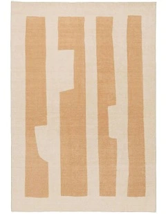 Harlem Printed Washable Rug in Beige