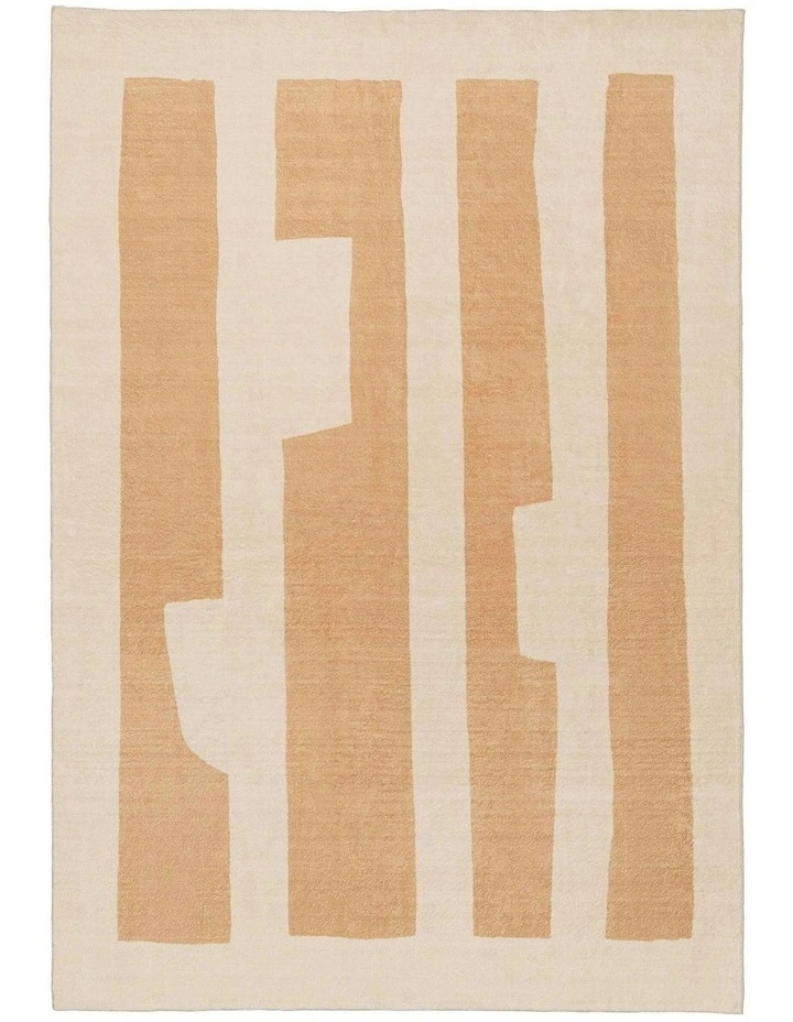 Harlem Printed Washable Rug in Beige image 1