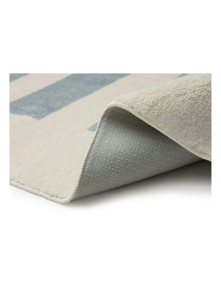 Wingate Printed Washable Rug in Blue image 4