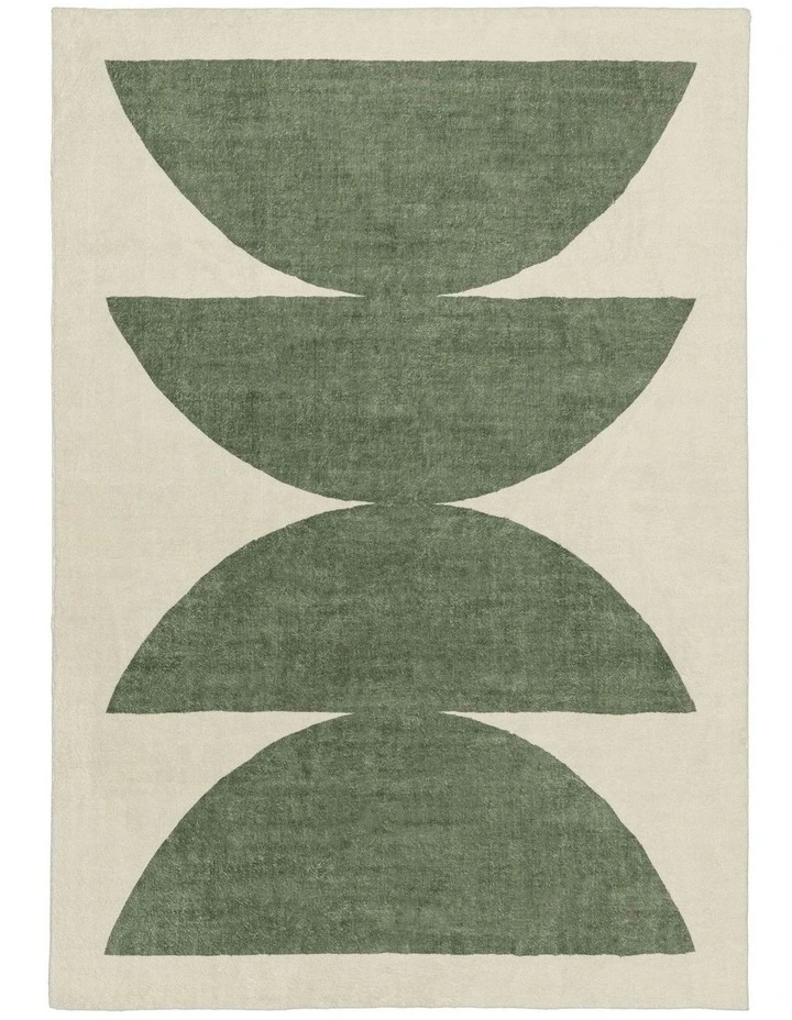 Lenox Printed Washable Rug in Green image 1