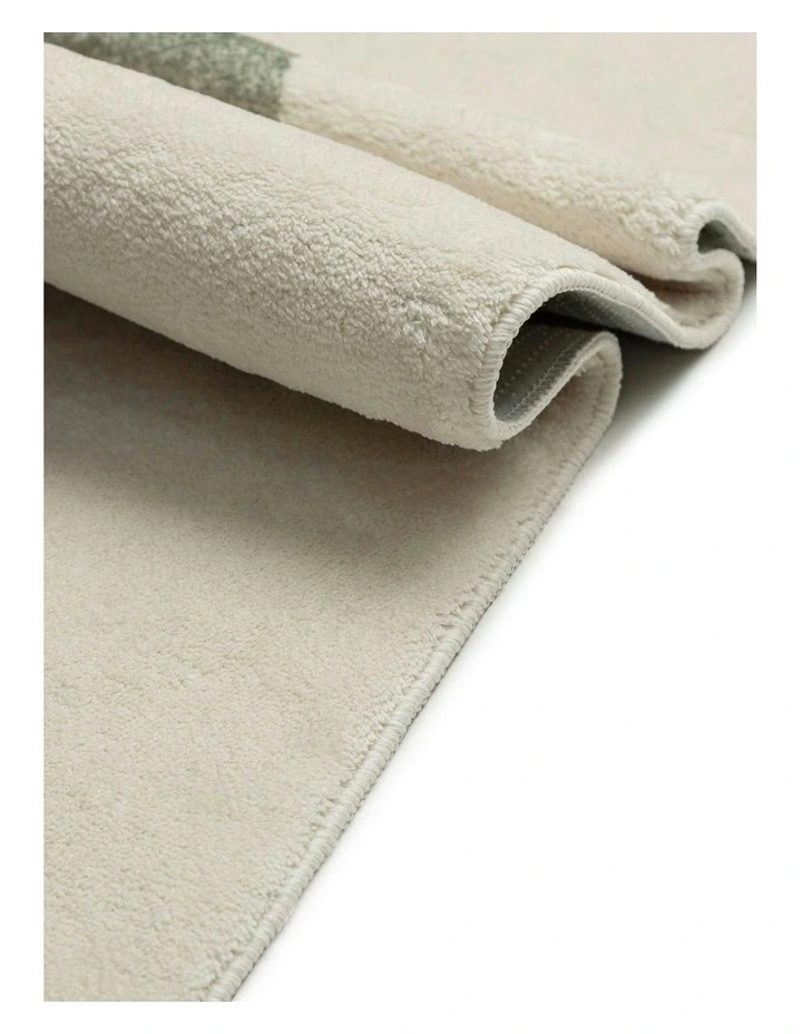 Lenox Printed Washable Rug in Green image 3