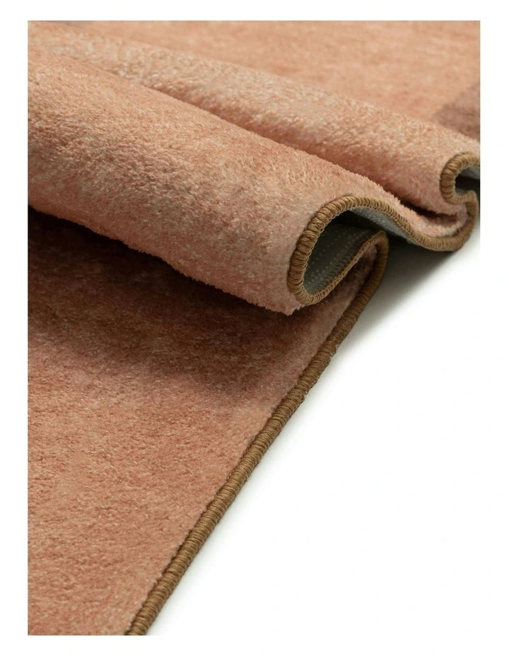 Roxbury Printed Washable Rug in Brown image 3