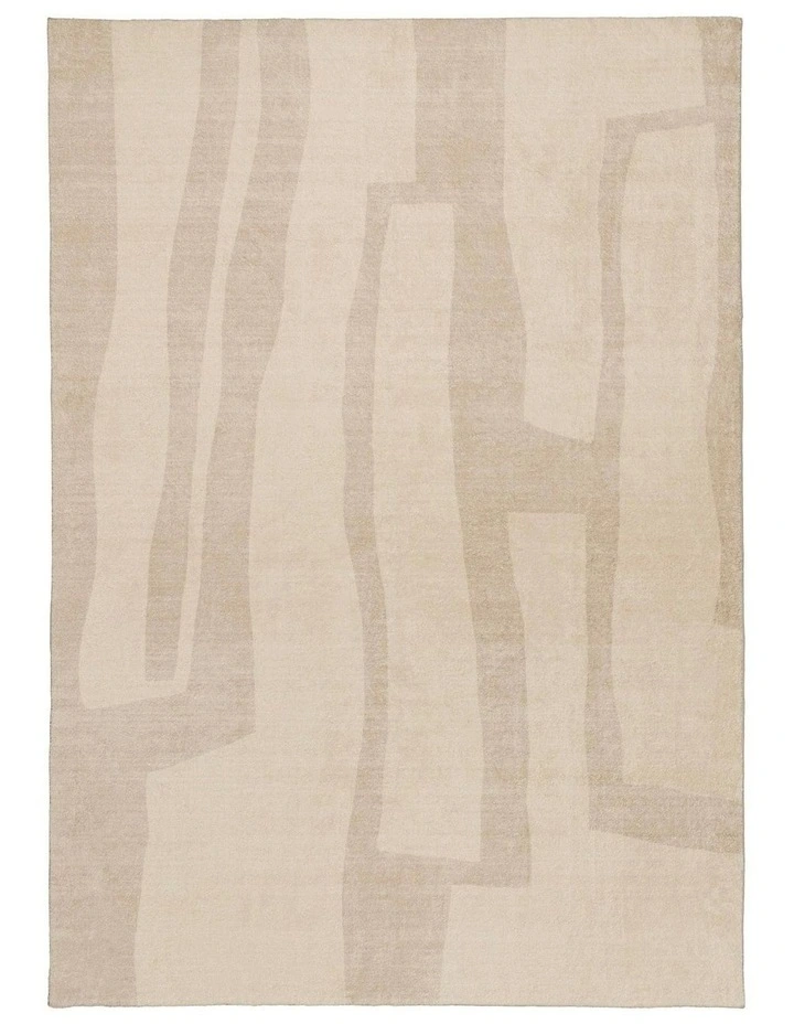 Edgemere Printed Washable Rug in Beige image 1