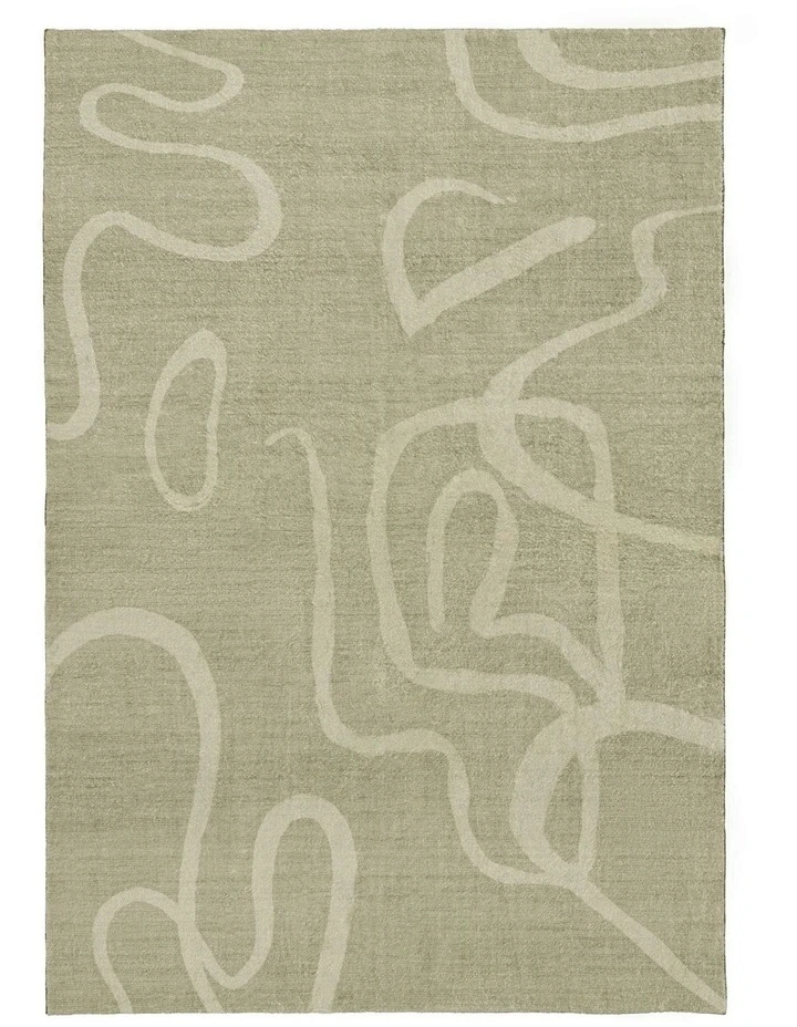 Nepou Washable Rug in Olive Green image 1
