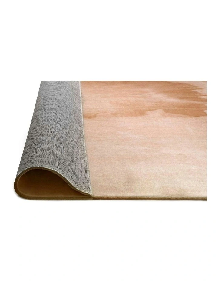 Napeague Pink and Beige Watercolour Washable Rug image 4