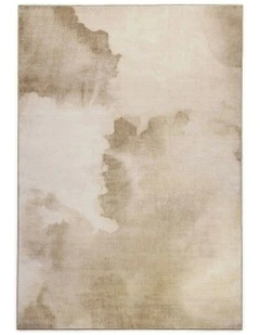 Manhasset Beige Watercolour Washable Rug