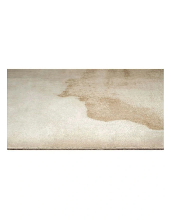 Manhasset Beige Watercolour Washable Rug image 3