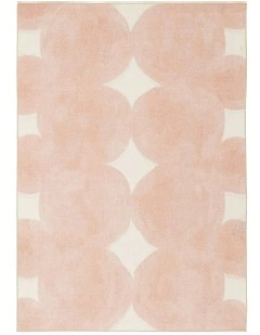 Gables Peach Washable Indoor Outdoor Rug