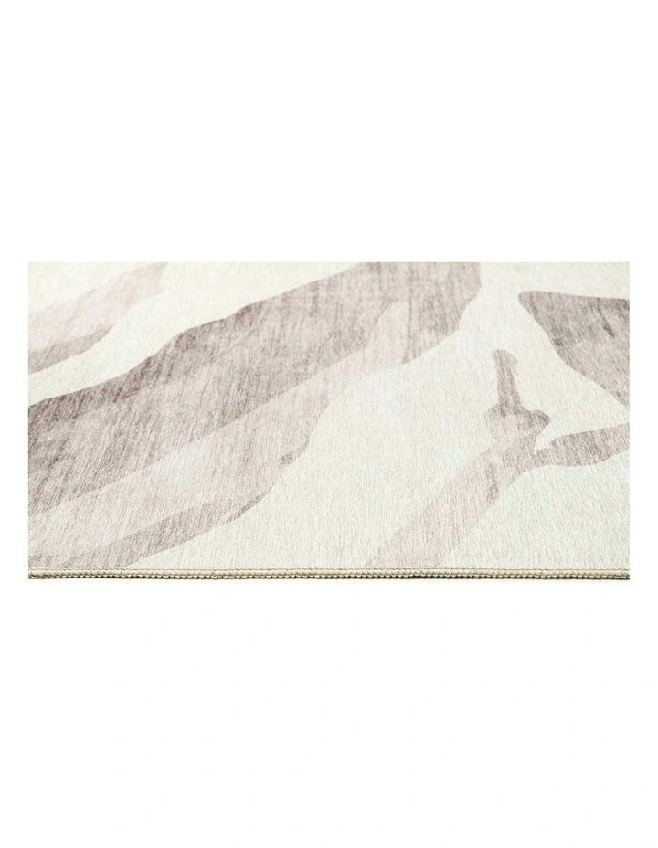 Bainbridge Cream Leaf Shadow Indoor Outdoor Washable Rug image 3