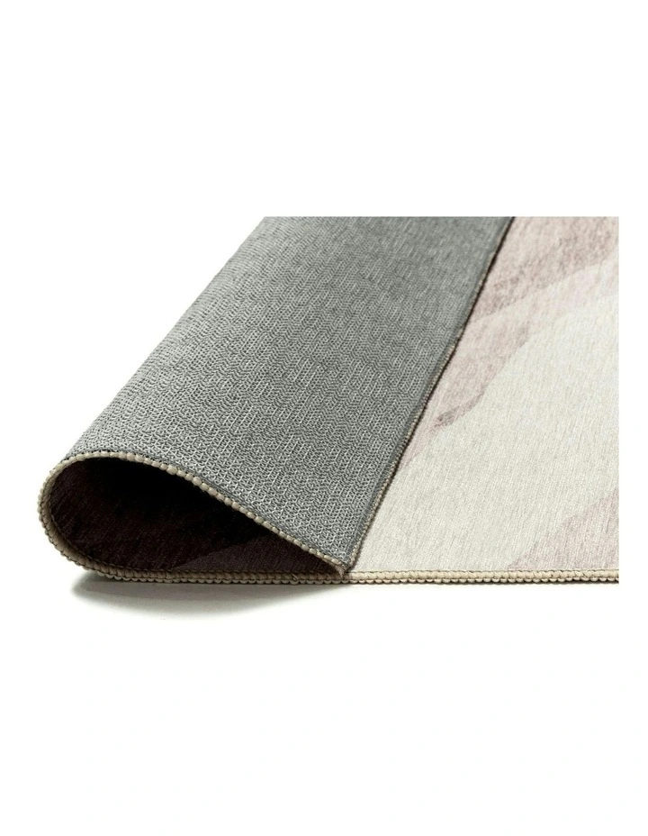 Bainbridge Cream Leaf Shadow Indoor Outdoor Washable Rug image 4