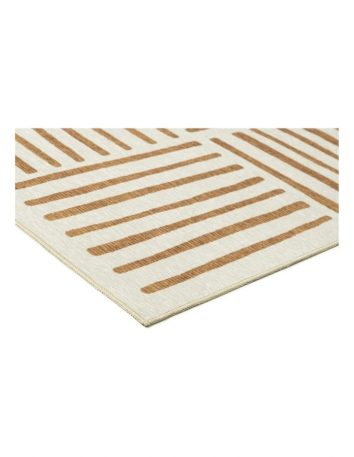 Anacortes Mustard Matchstick Indoor Outdoor Washable Rug image 2