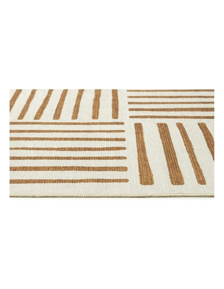 Anacortes Mustard Matchstick Indoor Outdoor Washable Rug image 3