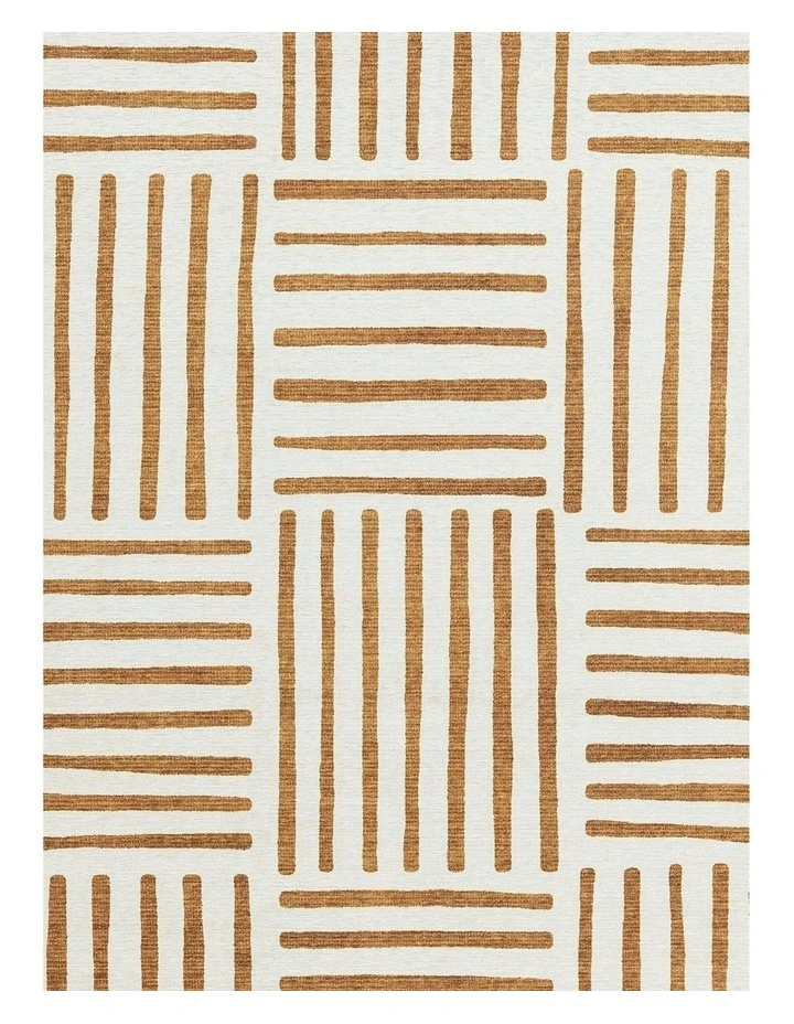Anacortes Mustard Matchstick Indoor Outdoor Washable Rug image 5