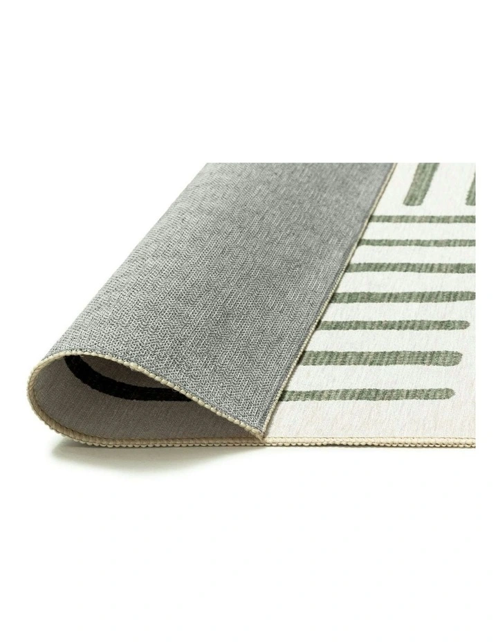 Talamook Green Matchstick Indoor Outdoor Washable Rug image 4