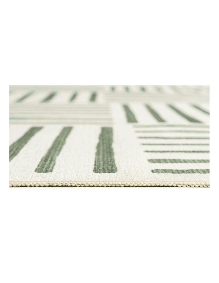 Talamook Green Matchstick Indoor Outdoor Washable Rug image 5