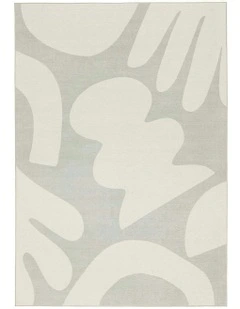 Whidbey Stone Abstract Indoor Outdoor Washable Rug