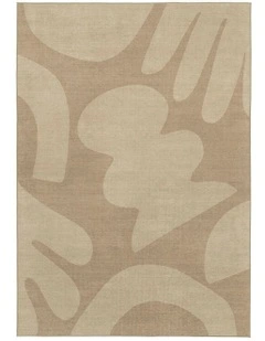 Ashland Sand Abstract Indoor Outdoor Washable Rug