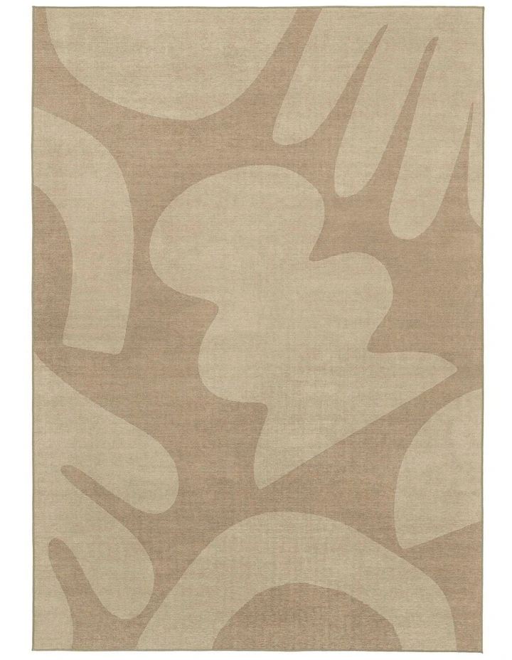 Ashland Sand Abstract Indoor Outdoor Washable Rug image 1