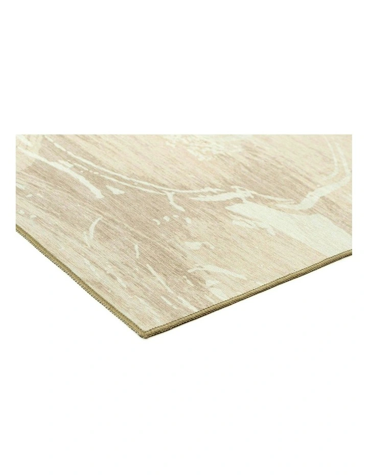 Marrowstone Beige Marble Washable Indoor Outdoor Rug image 2