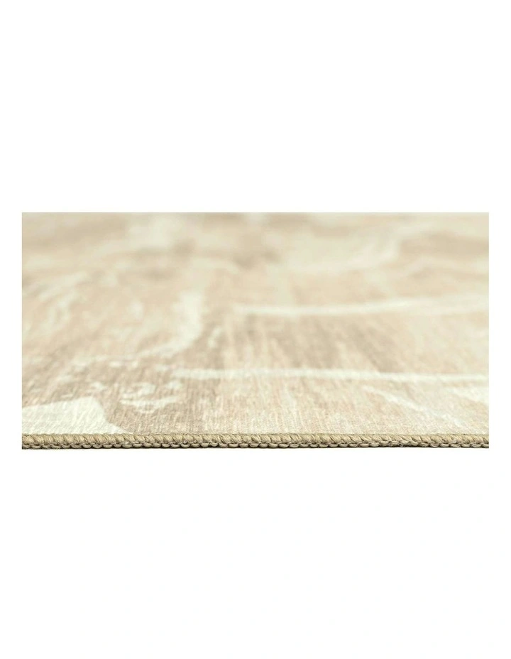 Marrowstone Beige Marble Washable Indoor Outdoor Rug image 5