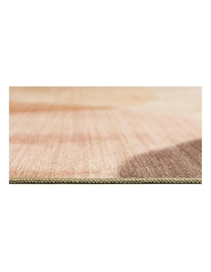 Camas Blush Abstract Indoor Outdoor Washable Rug image 5