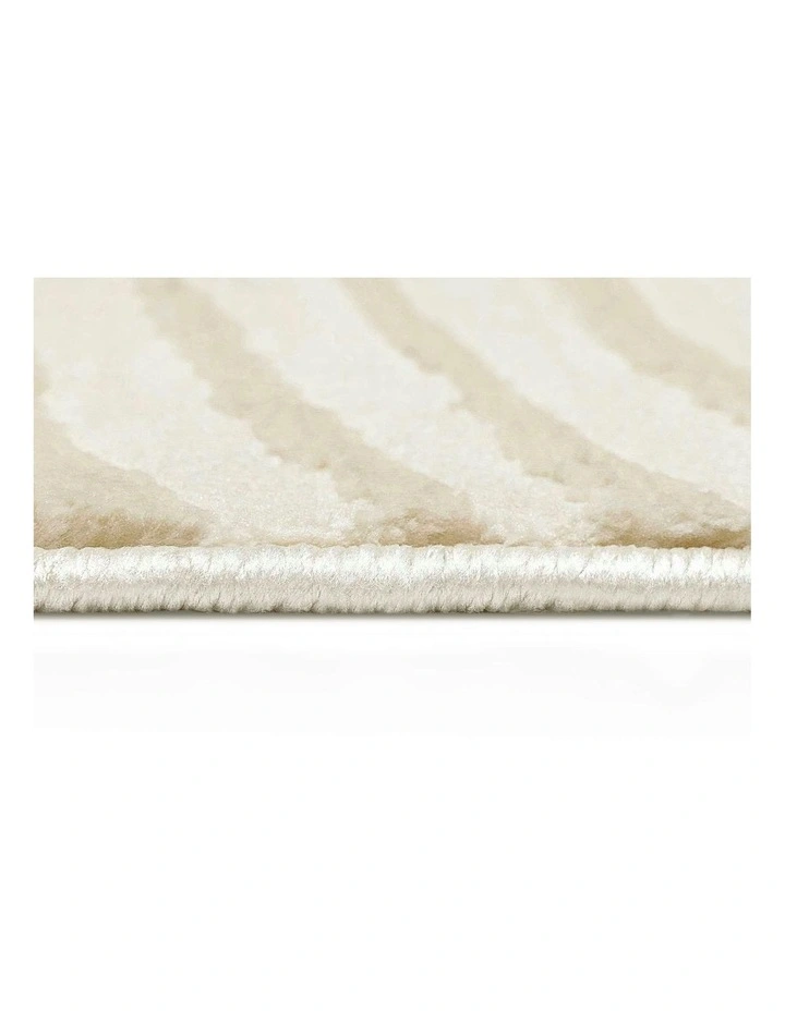 Bessant Leafy Cream and Beige Washable Rug image 4