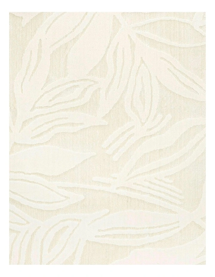 Bessant Leafy Cream and Beige Washable Rug image 6