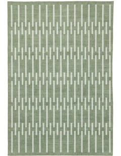 Gerritsen Printed Washable Rug in Green