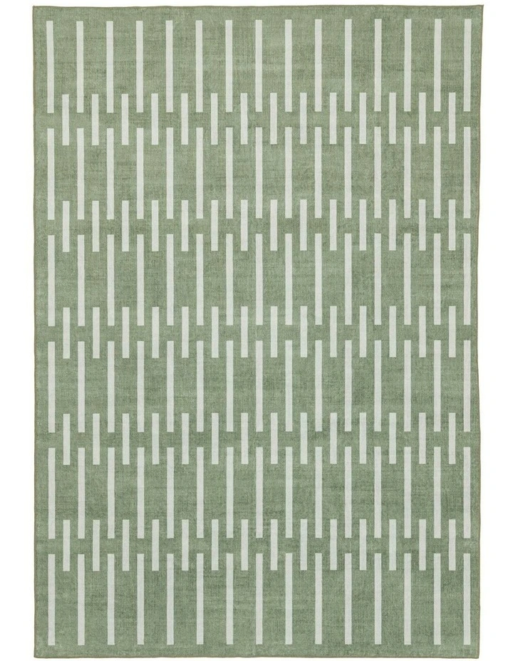 Gerritsen Printed Washable Rug in Green image 1