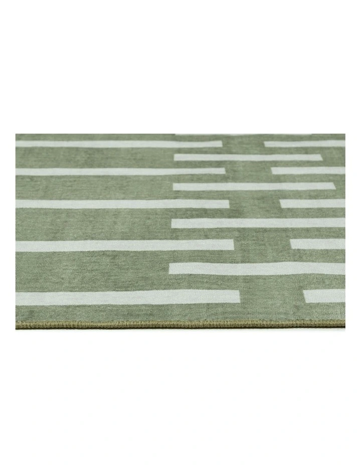 Gerritsen Printed Washable Rug in Green image 3