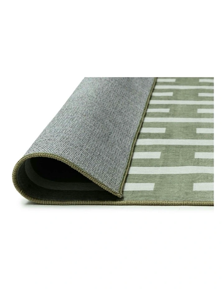Gerritsen Printed Washable Rug in Green image 4