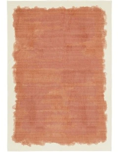 Taranto Printed Washable Rug in Terracotta