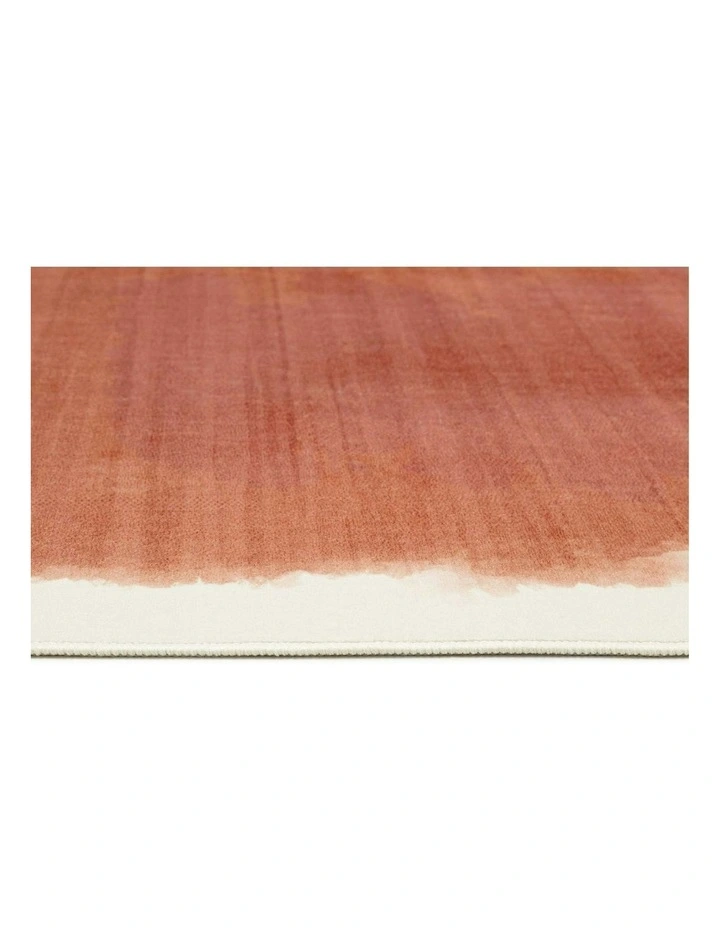 Taranto Printed Washable Rug in Terracotta image 3