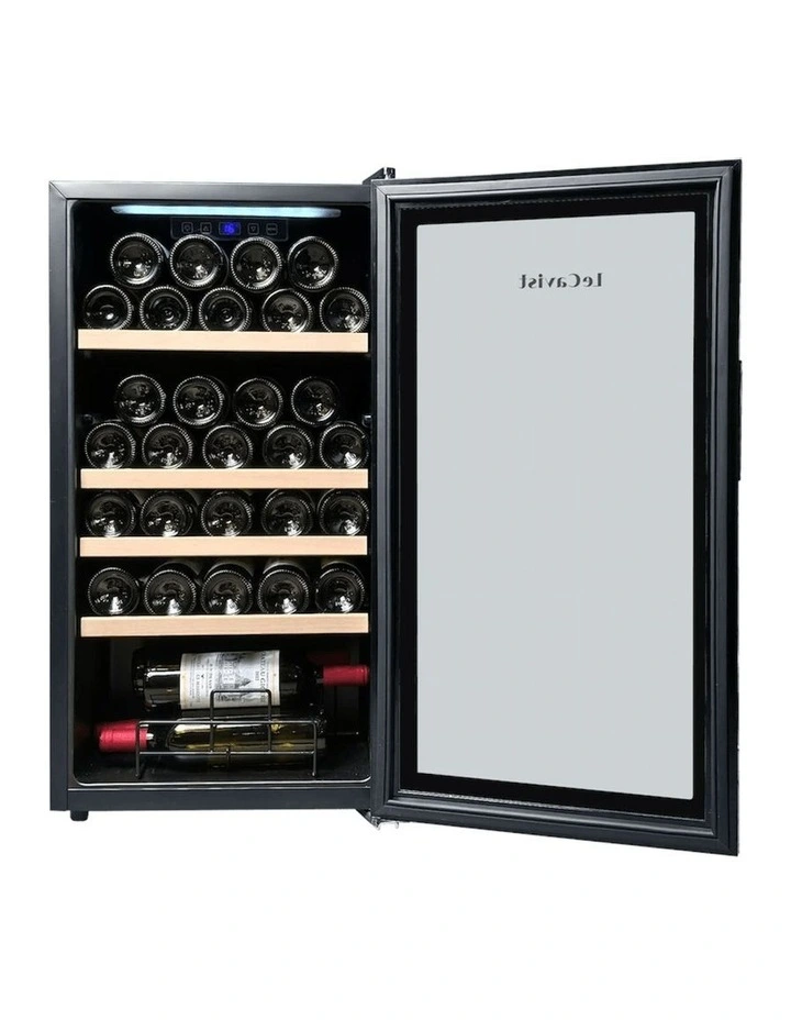 33 Bottle Single Zone Wine Cabinet in Black image 4