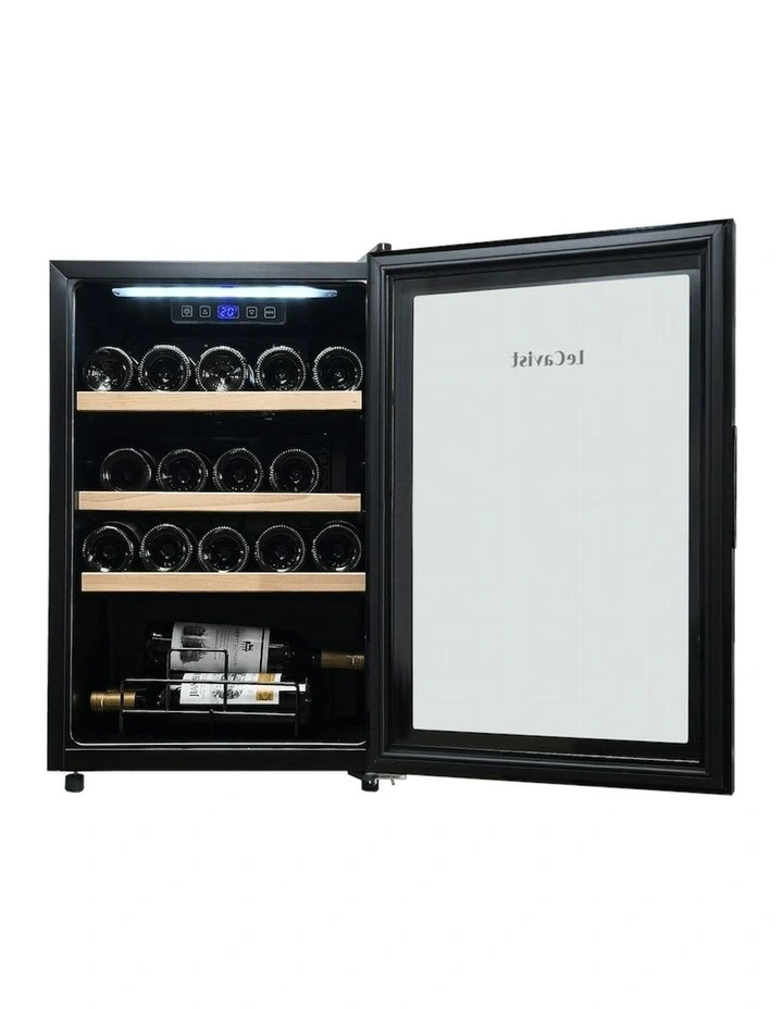21 Bottle Single Zone Wine Cabinet in Black image 4