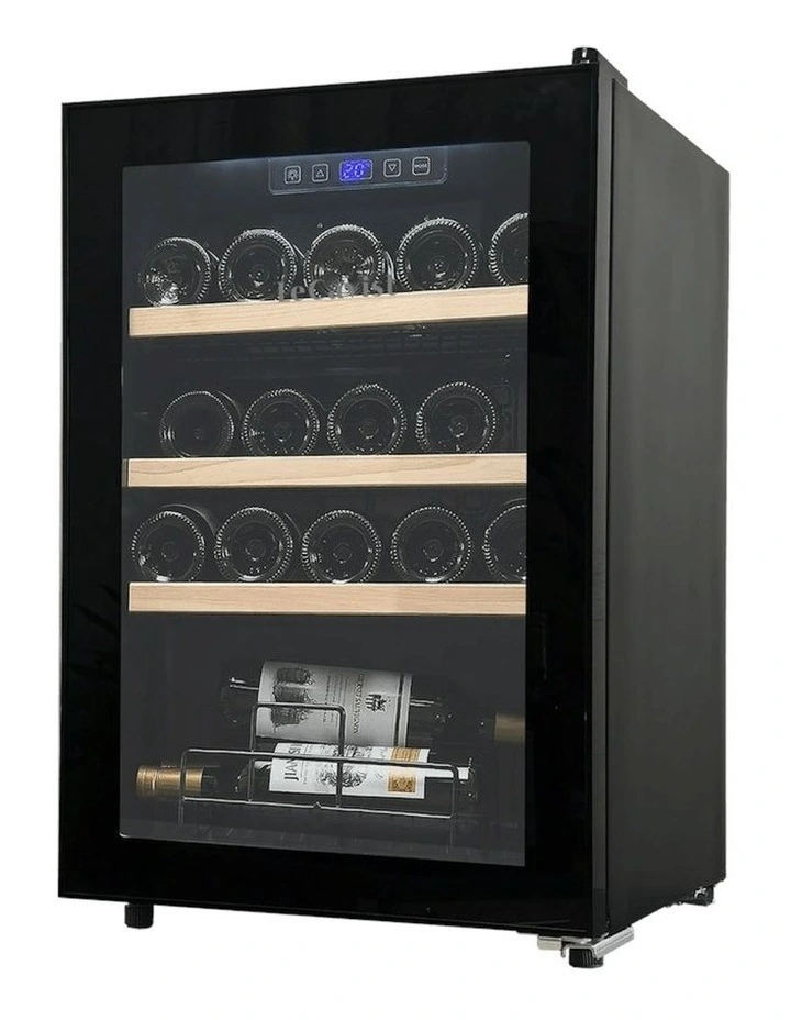 21 Bottle Single Zone Wine Cabinet in Black image 7