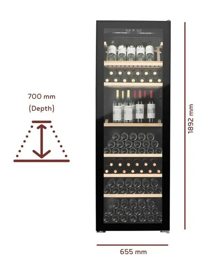 294 Bottle Single Zone Wine Cabinet in Black image 2
