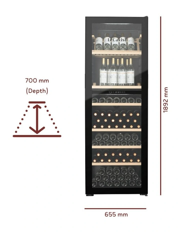 268 Bottle Dual Zone Wine Cabinet in Black image 2