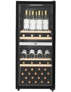 105 Bottle Dual Zone Wine Cabinet in Black