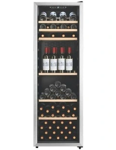 168 Bottle Single Zone Wine Cabinet in Stainless Steel